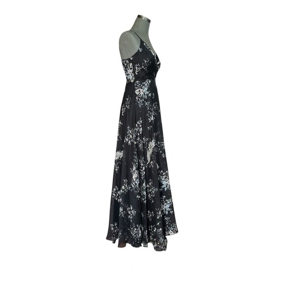 Lulus Made to Flaunt Black Floral Print Maxi Dress Women Size S Sleeveless Dress - Picture 6 of 10
